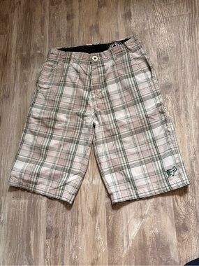 Vintage plaid fox board shorts size 32